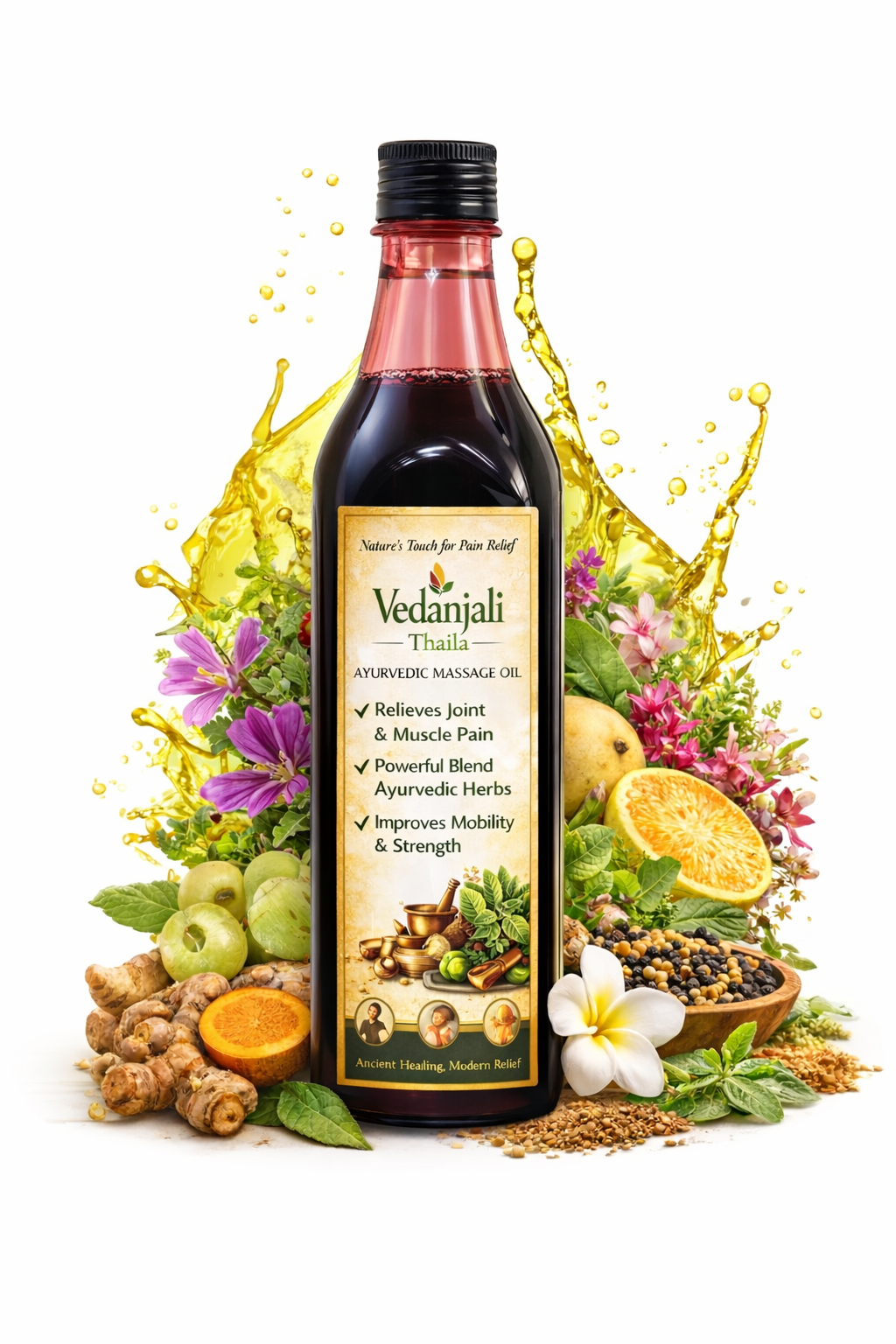 Vedanjali Thaila - Ayurvedic Massage Oil for Natural Pain Relief